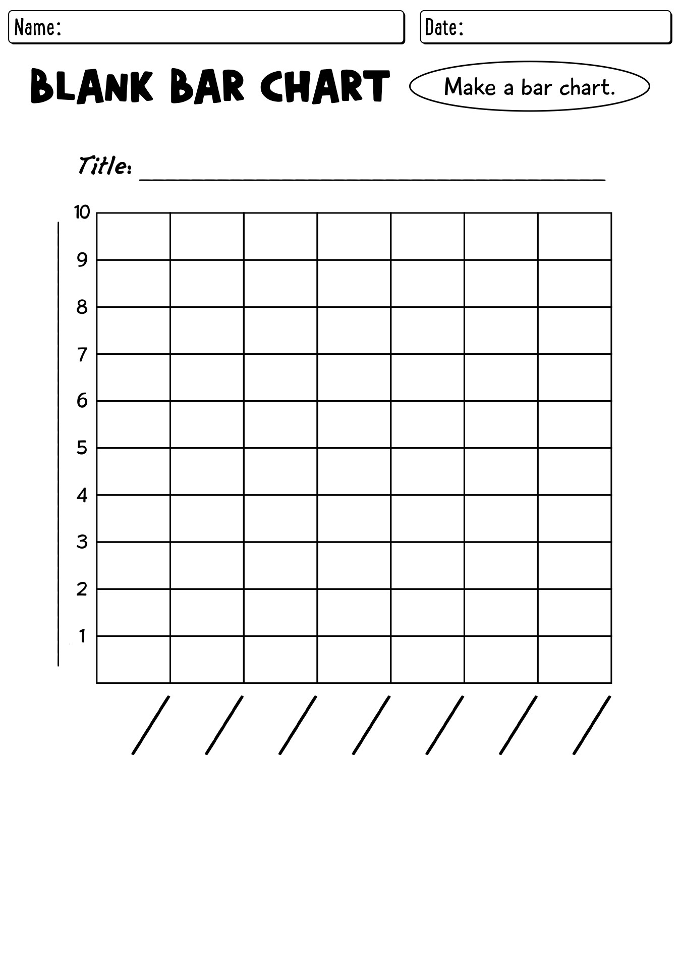 Free Printable Blank Bar Charts Free Printable Blank Bar Charts