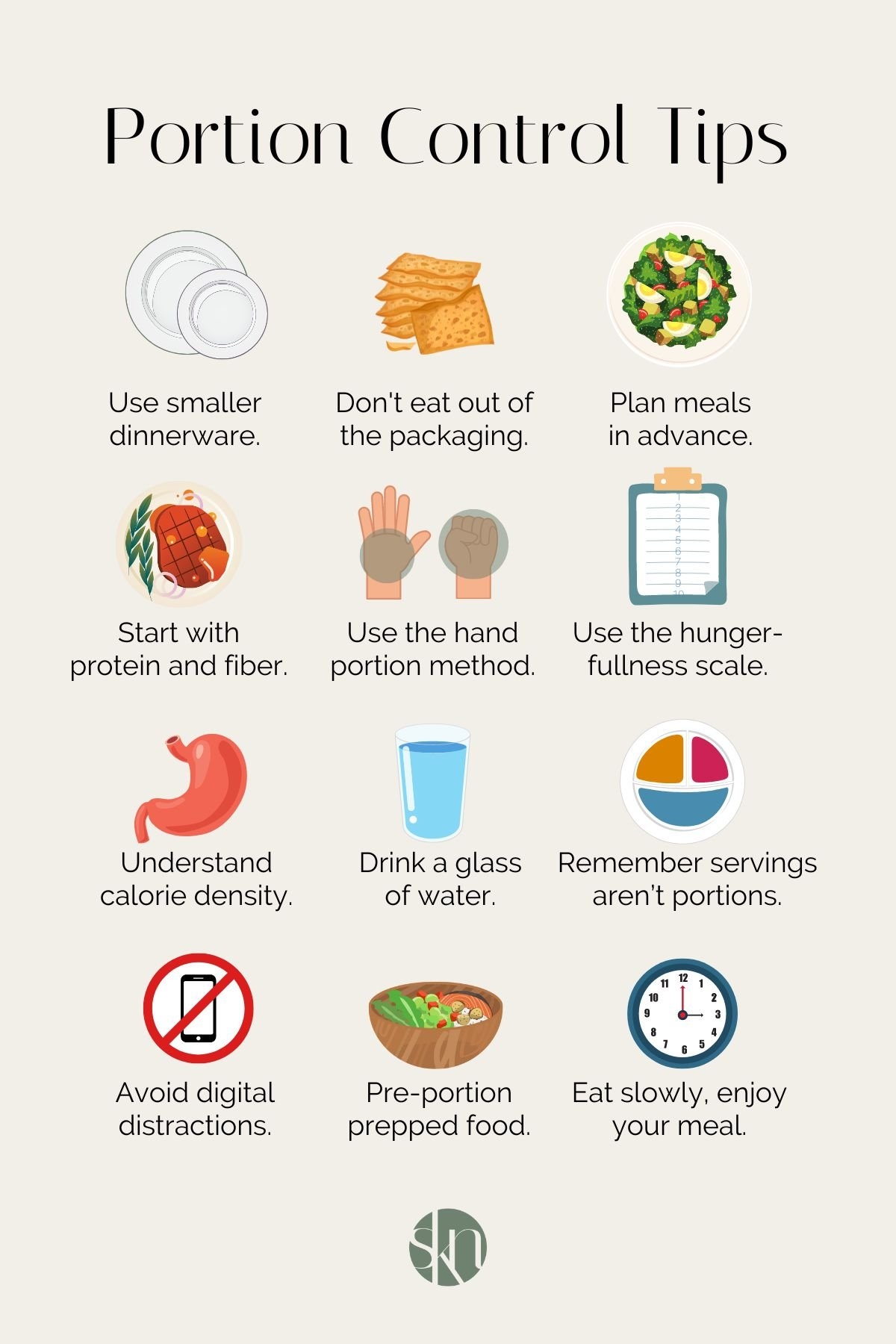 15 Portion Control Tips Stephanie Kay Nutrition