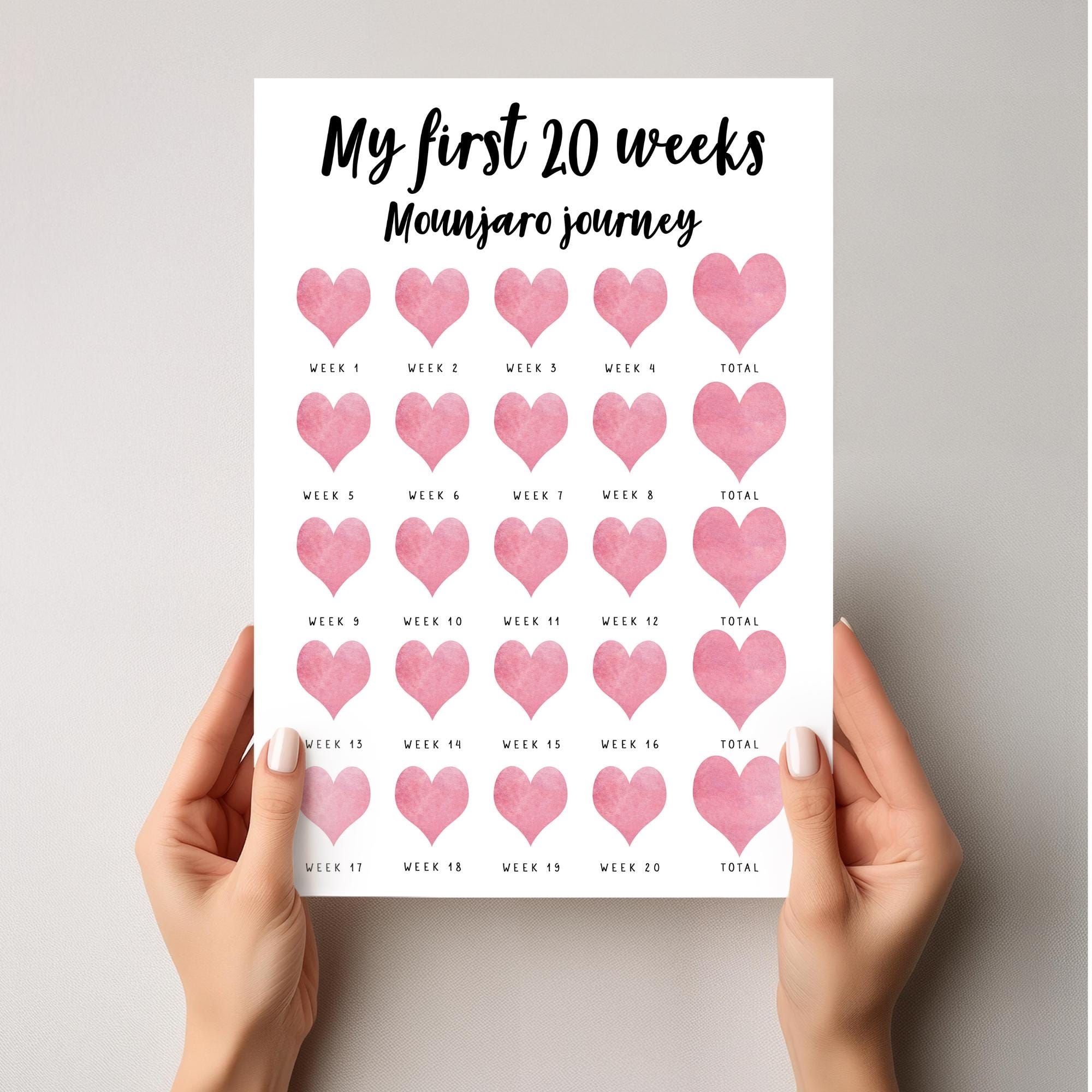 20 Week Mounjaro Tracker Printable Digital Weekly Weight Loss Tracker 5 Month Weight Loss Chart Weight Loss Calendar Wkly Fridge Tracker Etsy Hong Kong