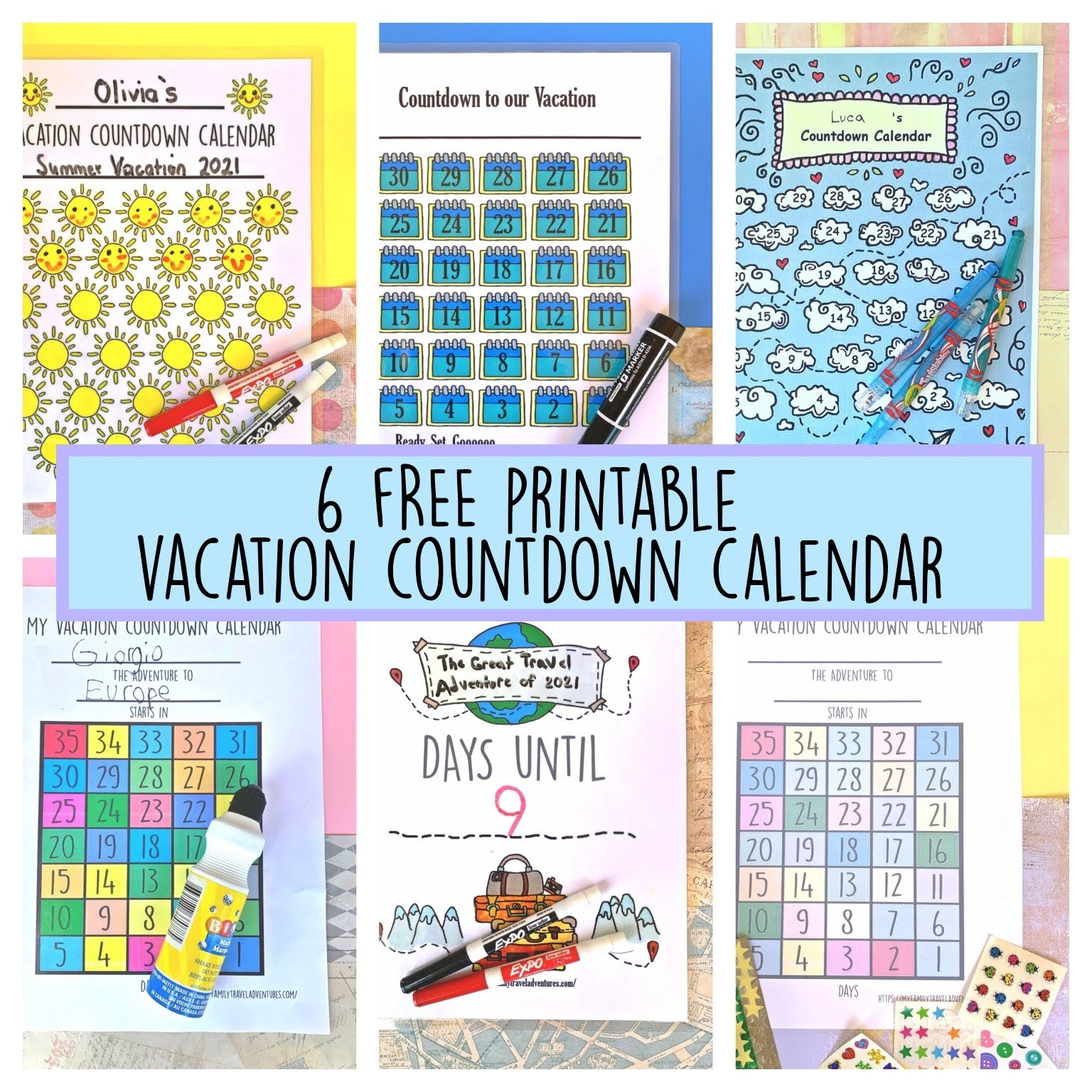 6 Free Printable Vacation Countdown Calendars Away We Wander And Discover The World 