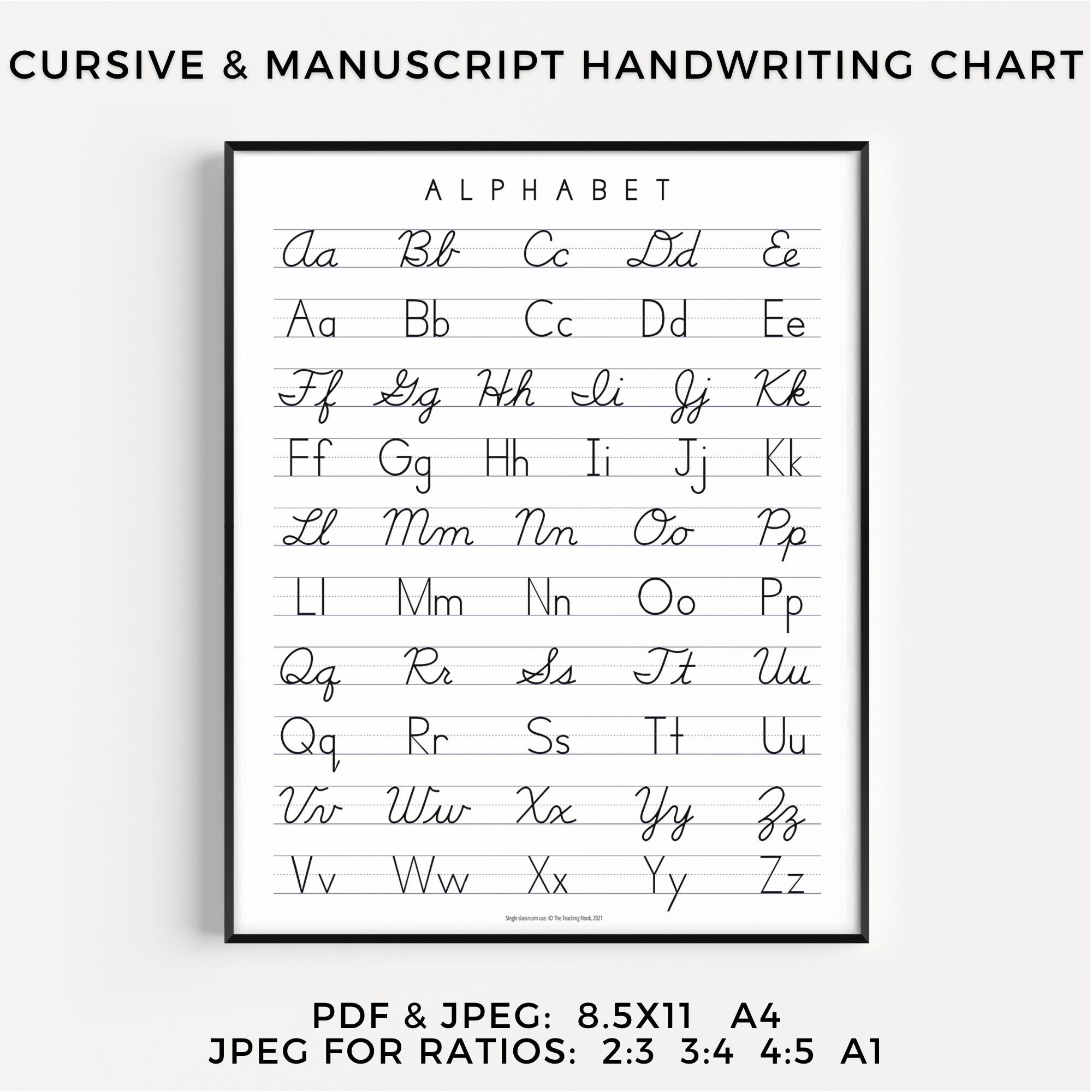 Printable Cursive Chart Printable Cursive Chart