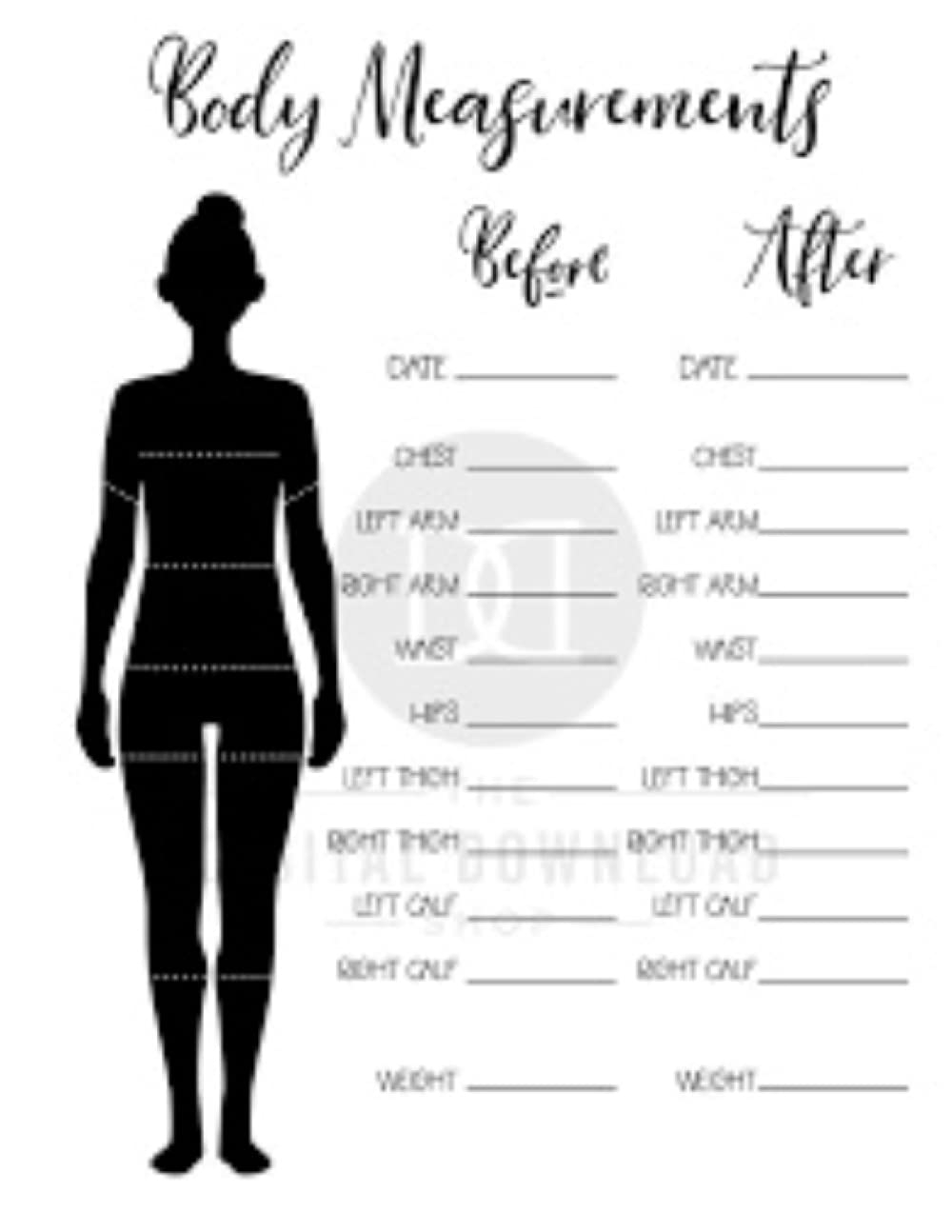 Printable Body Measurement Chart
