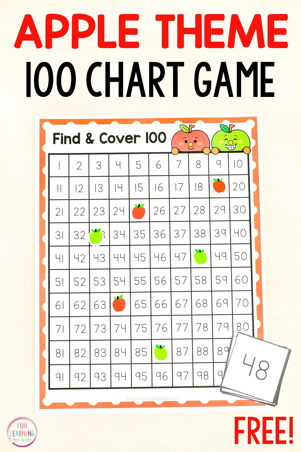 Apple 100 And 120 Chart Find And Cover The Number Game