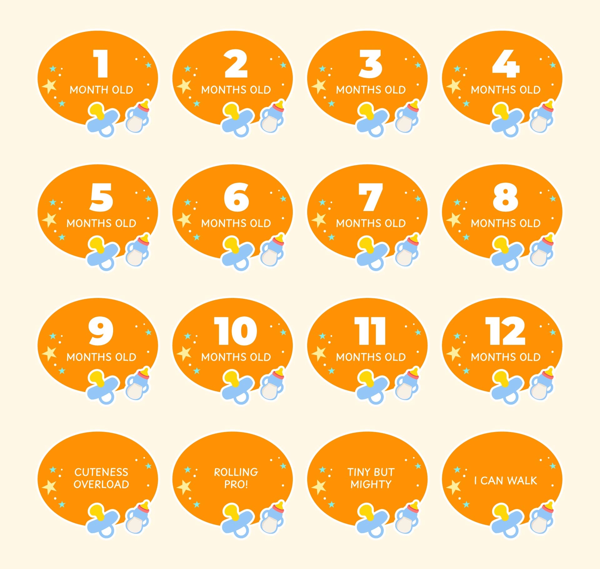 Baby Monthly Signs 10 Free PDF Printables Printablee Baby Monthly Signs 10 Free PDF Printables Printablee