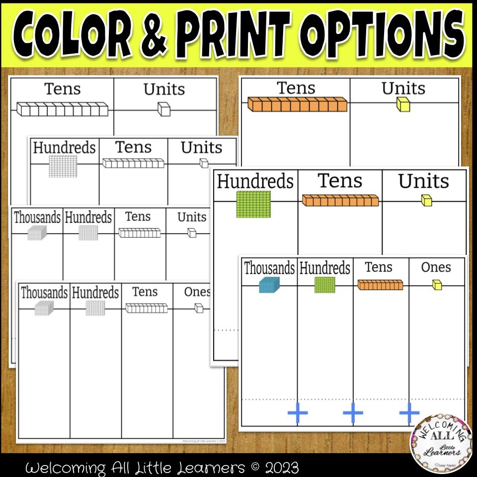 Printable Base Ten Chart Printable Base Ten Chart