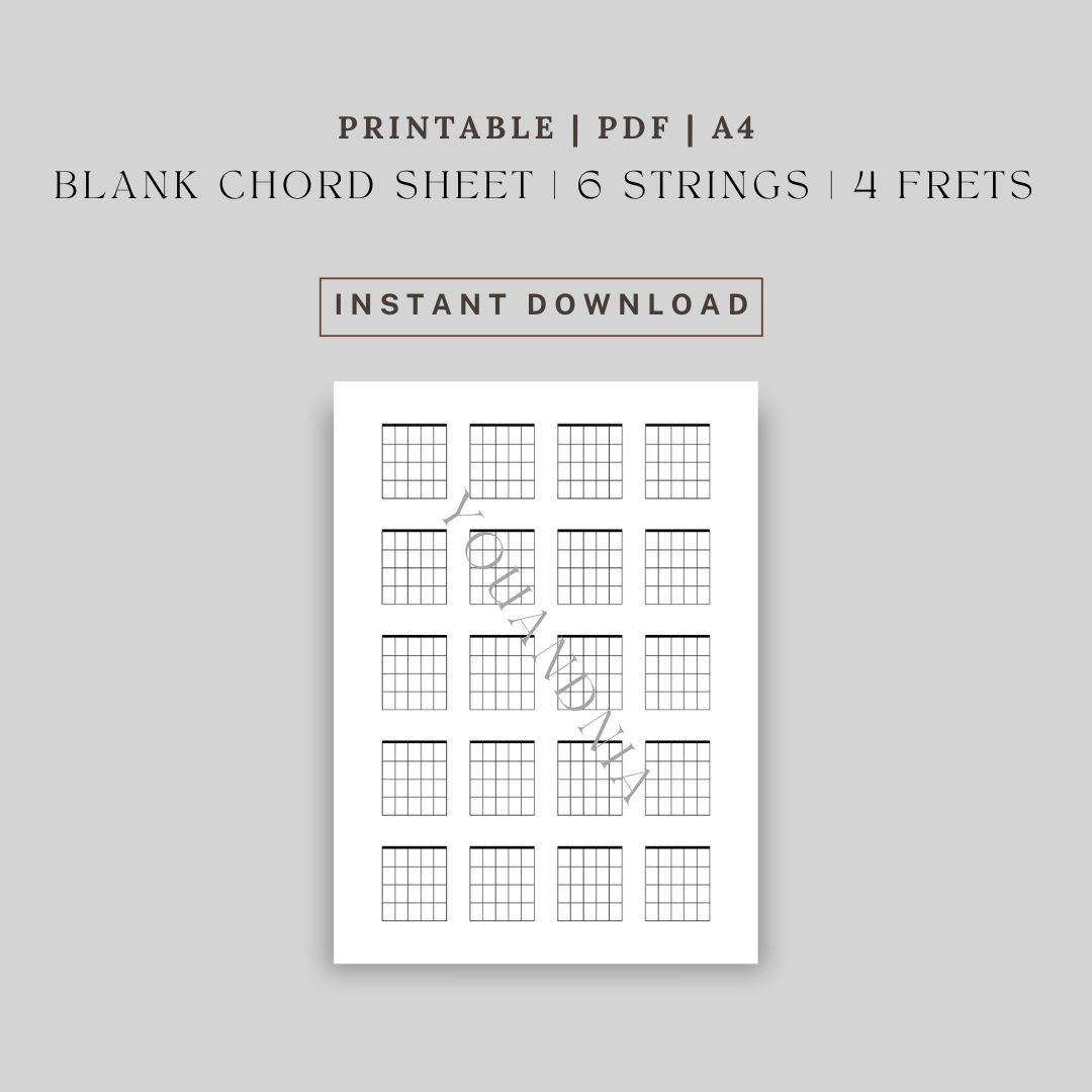 Printable Blank Guitar Chord Chart Pdf