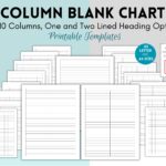 Blank Column Chart Column Grid Blank Table Chart Template Printable Column Grid Print And Write Empty Row Printable Sheet Empty Graph Etsy