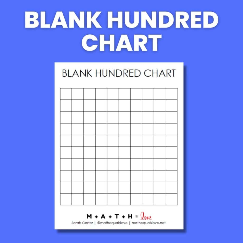 Blank Printable Hundreds Charts