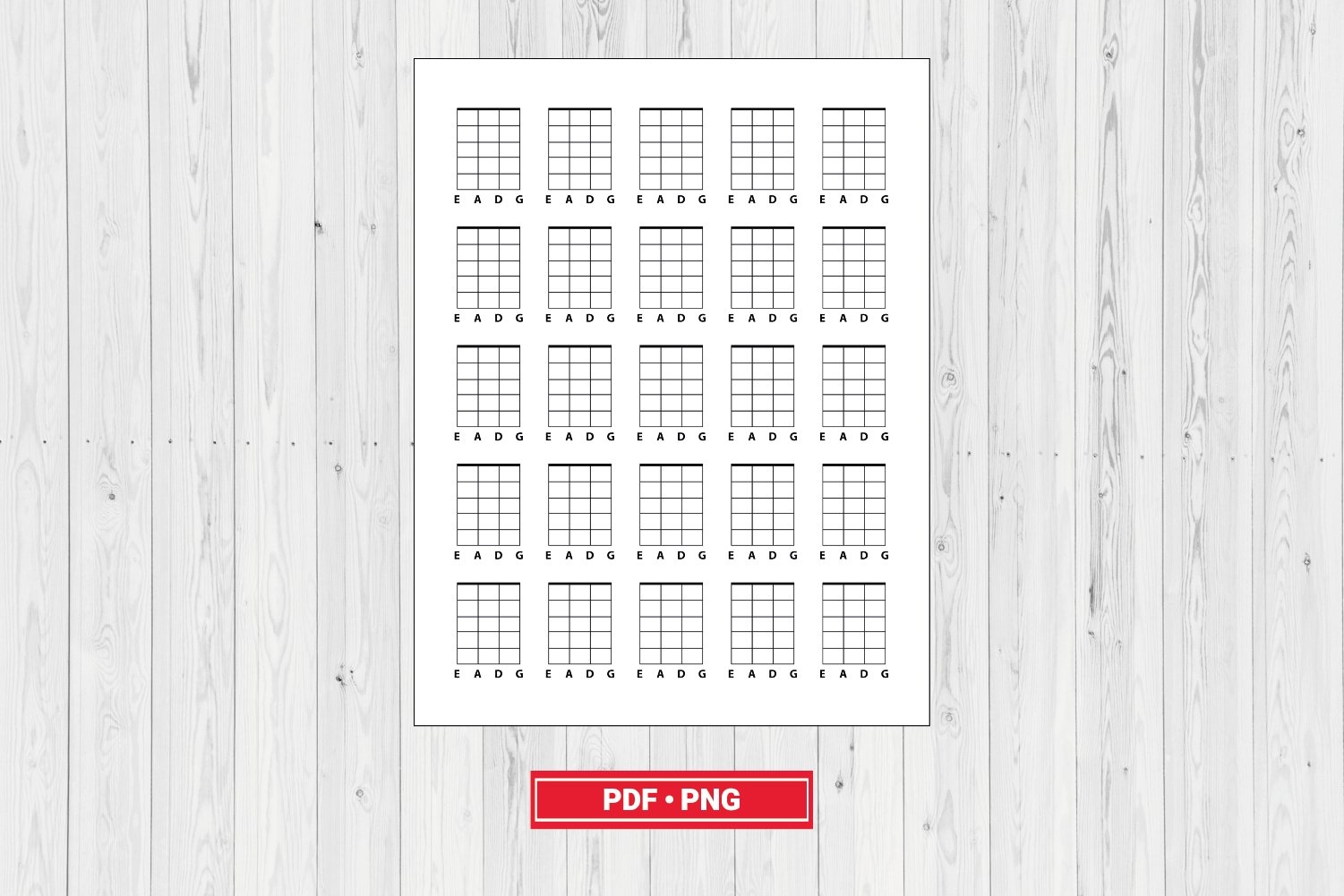 Empty Printable Chord Charts Guitar