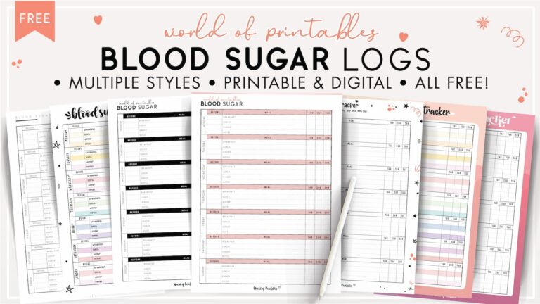 Blood Sugar Logs World Of Printables