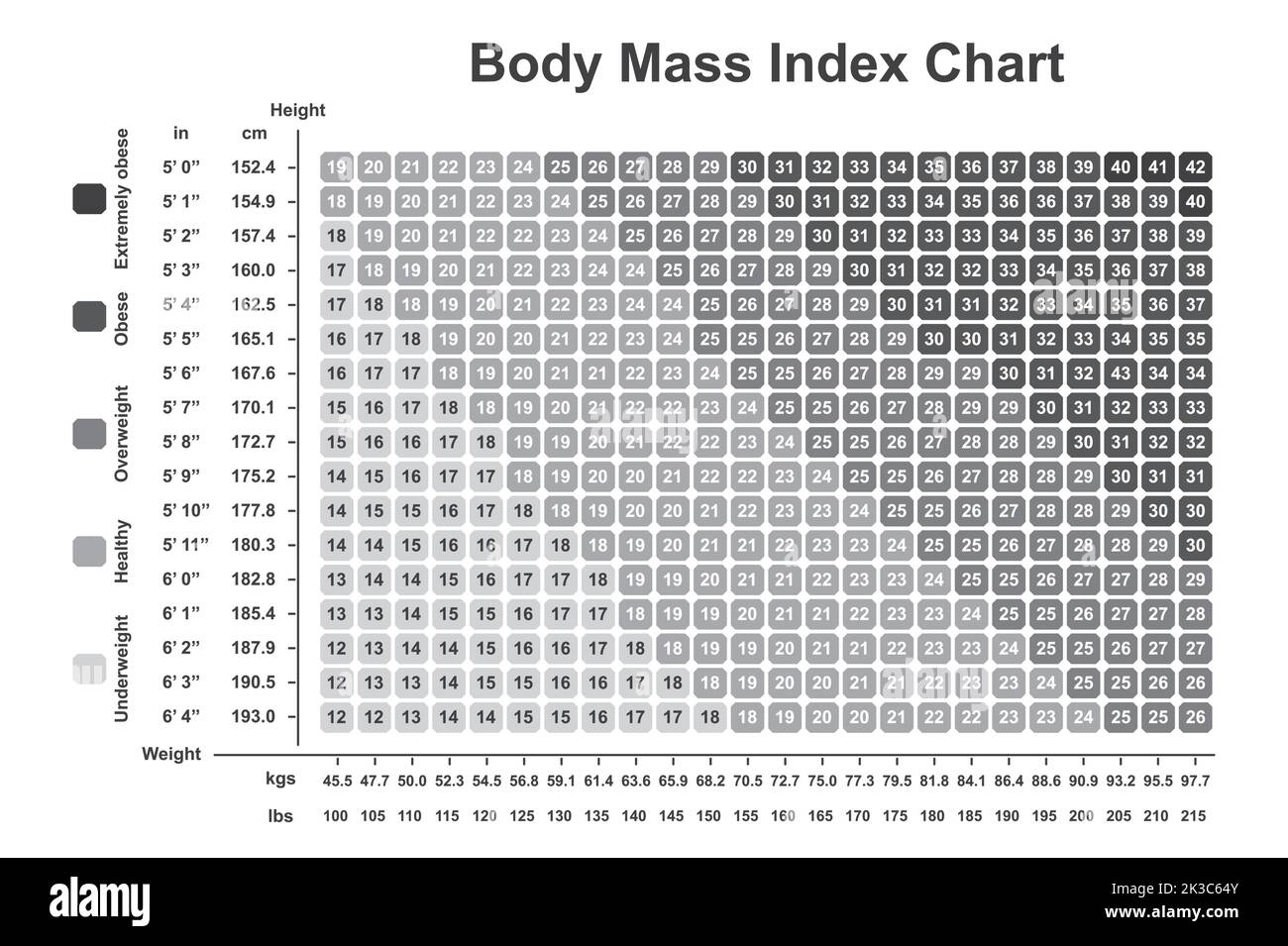 Printable Bmi Calculator Chart
