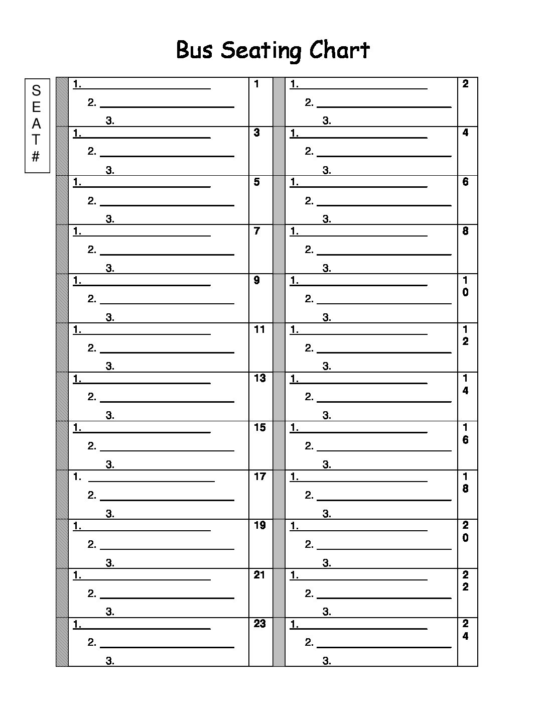 Bus Seating Chart Joy El Generation Bus Seating Chart Joy El Generation