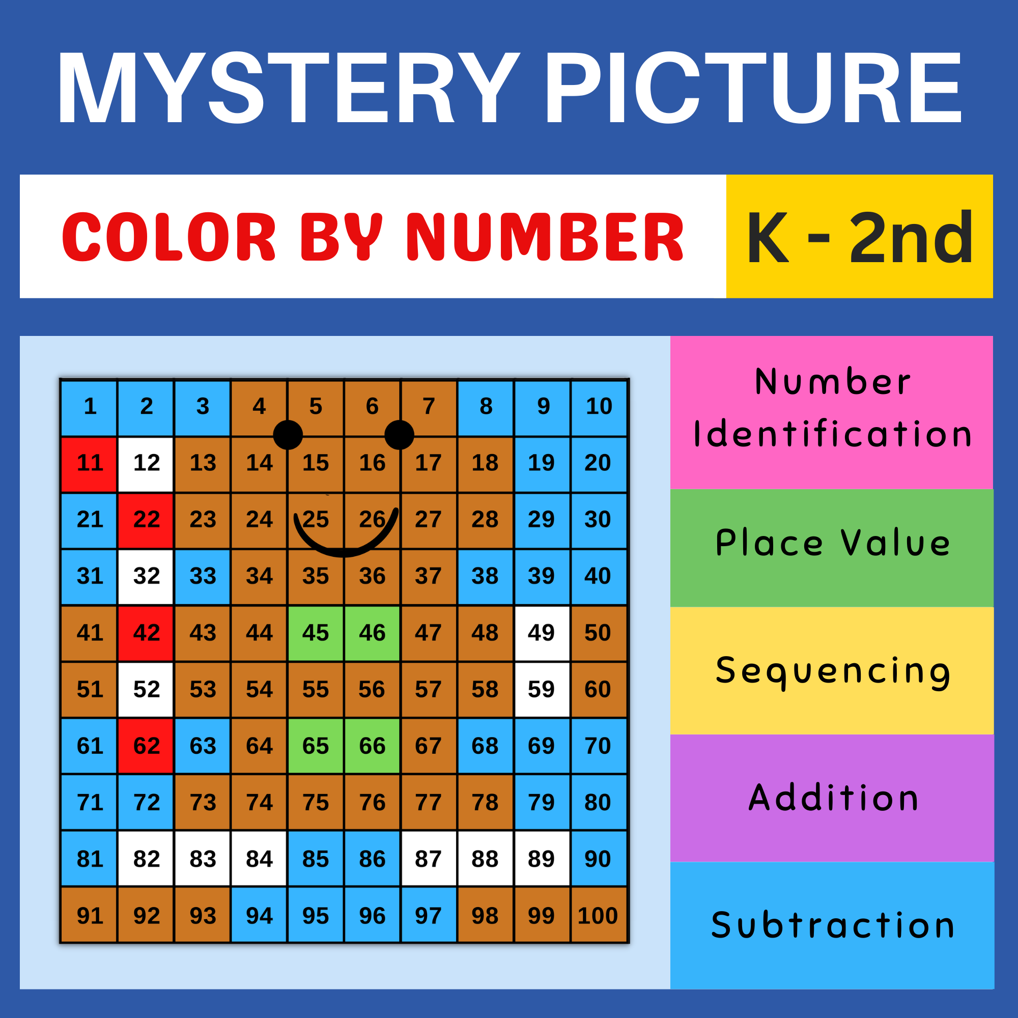 Colored Hundreds Chart Printable