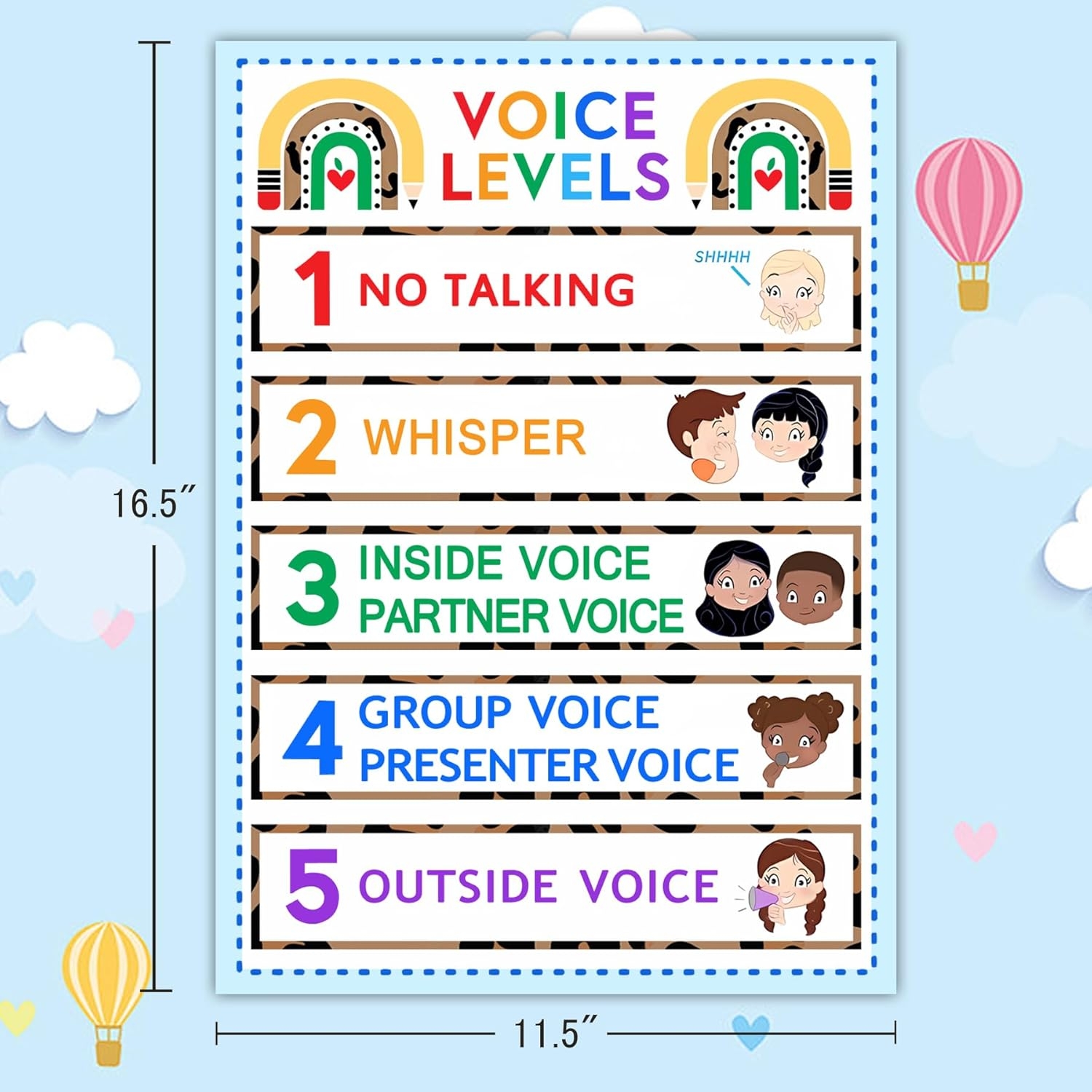 Voice Level Chart Printable Classroom