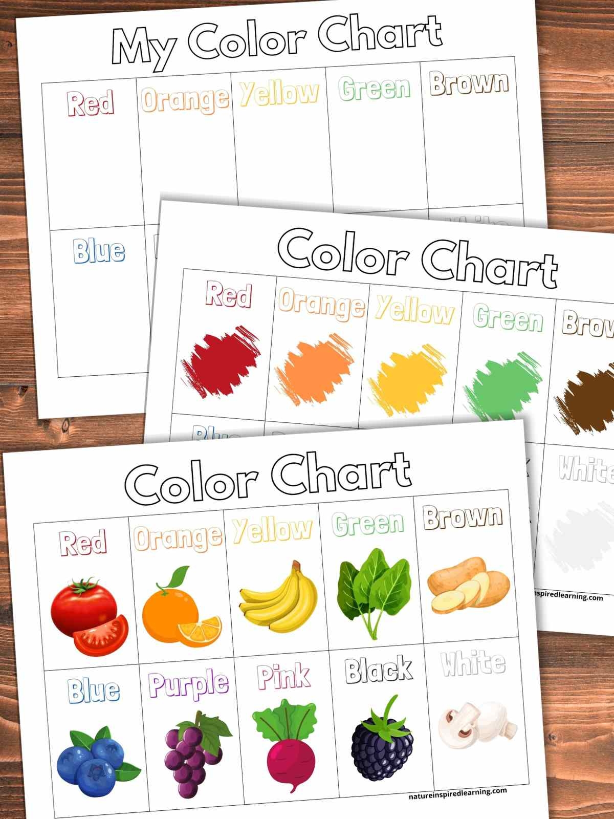 Color Charts Plus Activity Ideas Nature Inspired Learning Color Charts Plus Activity Ideas Nature Inspired Learning