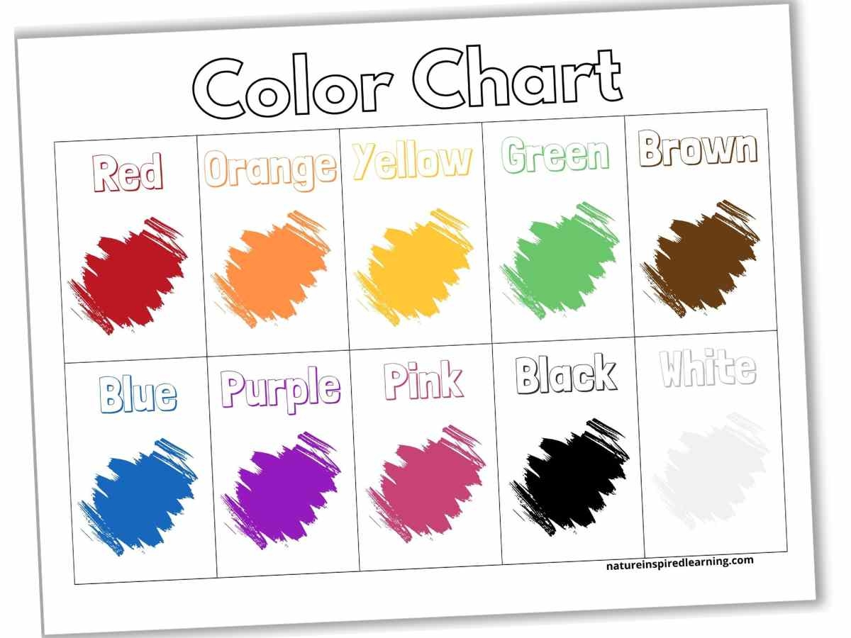 Color Charts Plus Activity Ideas Nature Inspired Learning Color Charts Plus Activity Ideas Nature Inspired Learning