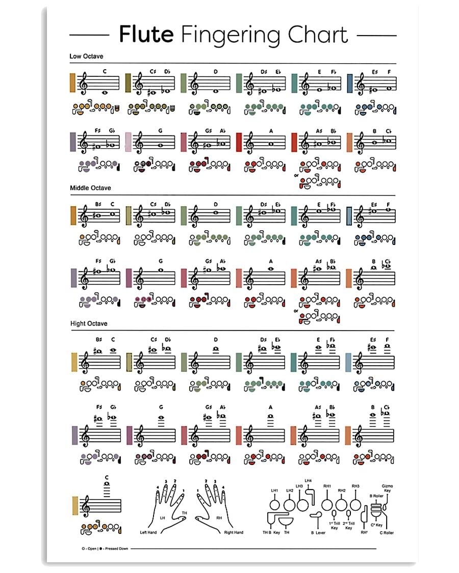 Color Coded Flute Chart Free Flute Finger Chart Printable FREE Printables Key Diagram