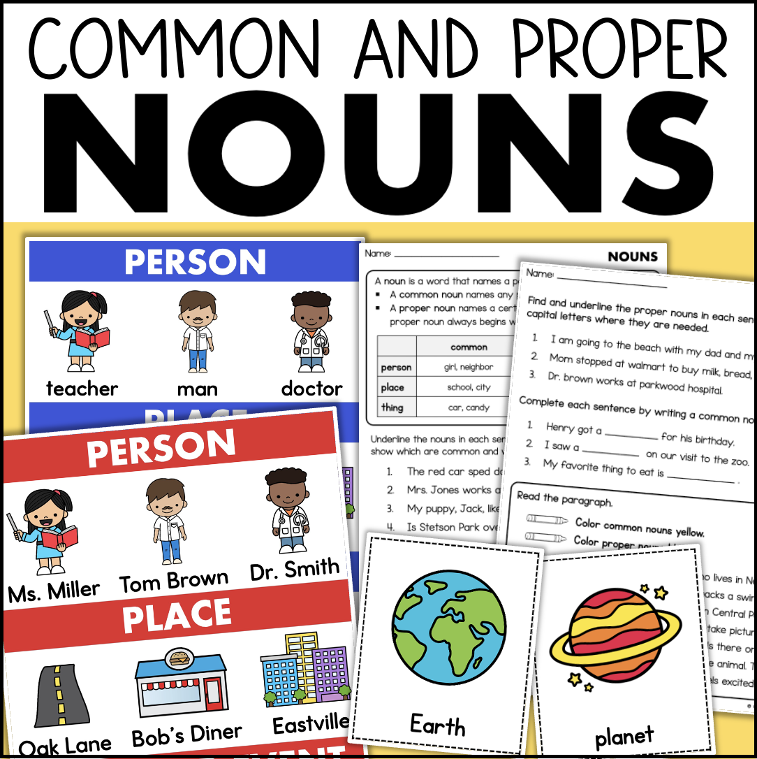 Printable Common Noun Pictures Chart Printable Common Noun Pictures Chart