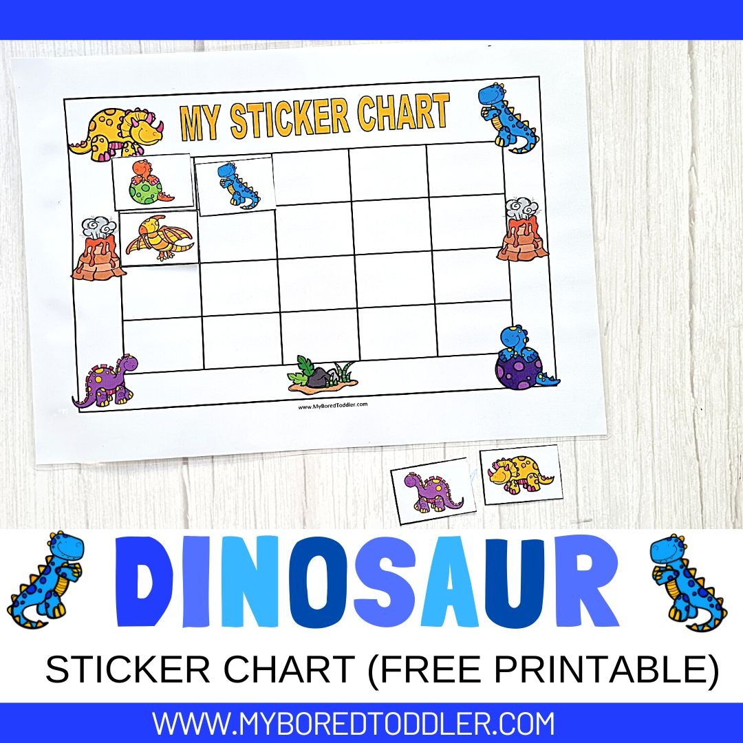 DINSOAUR STICKER CHART FREE PRINTABLE My Bored Toddler DINSOAUR STICKER CHART FREE PRINTABLE My Bored Toddler