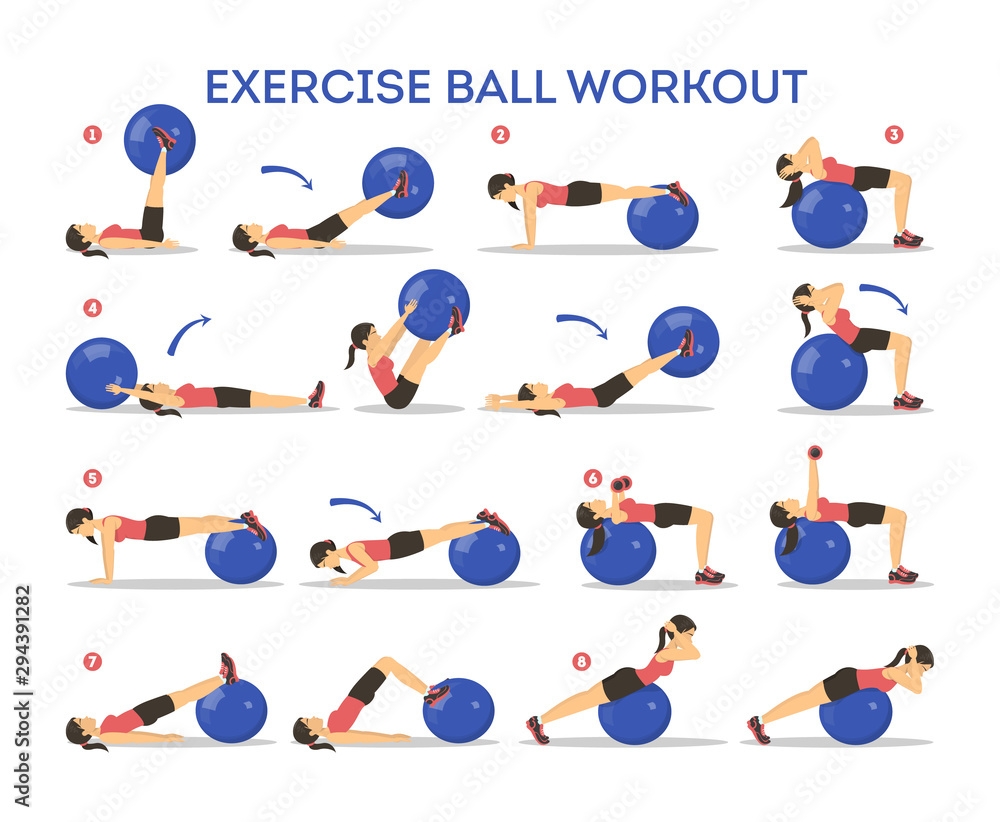 Printable Stability Ball Exercises Chart