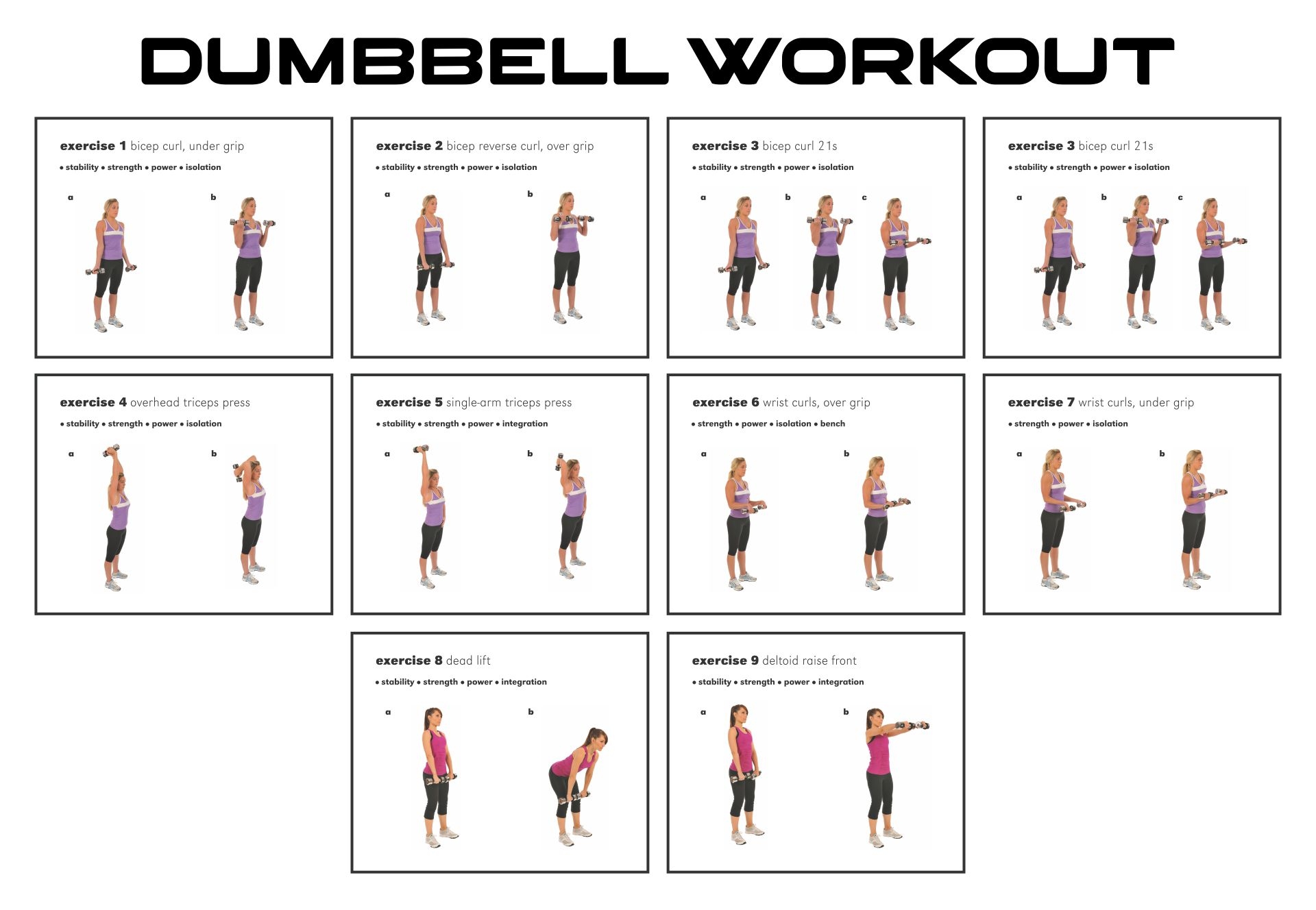 Dumbbell Workout Full Body Exercise Plan Single Dumbbell Dumbbell Total Body Workout Pdf Printable Dumbbell
