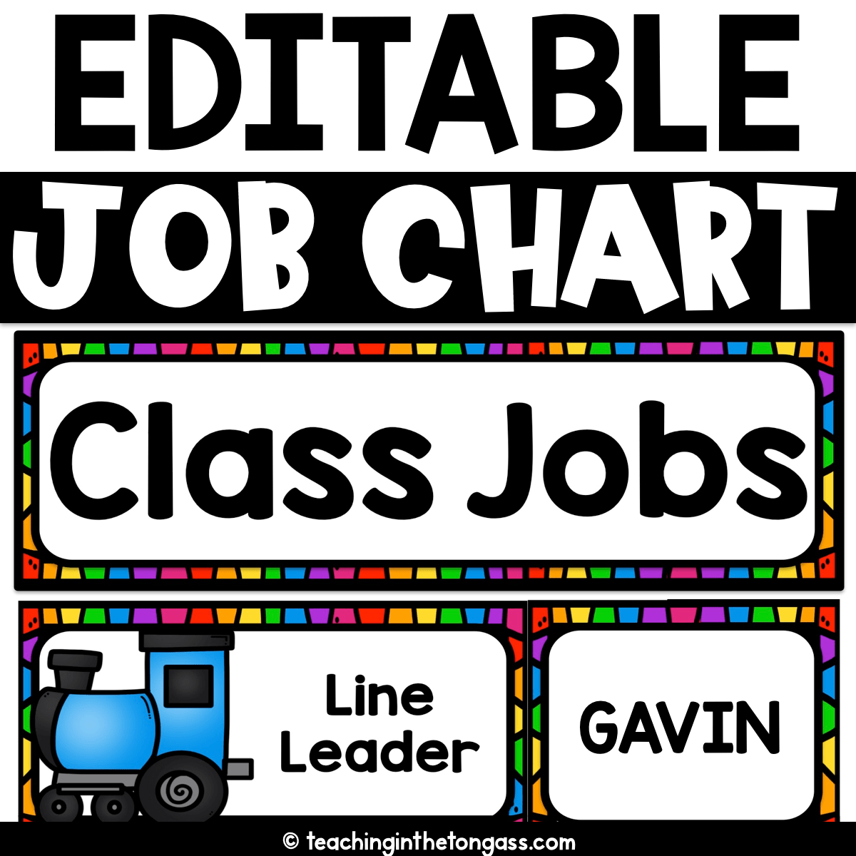 Job Chart Printable Editable