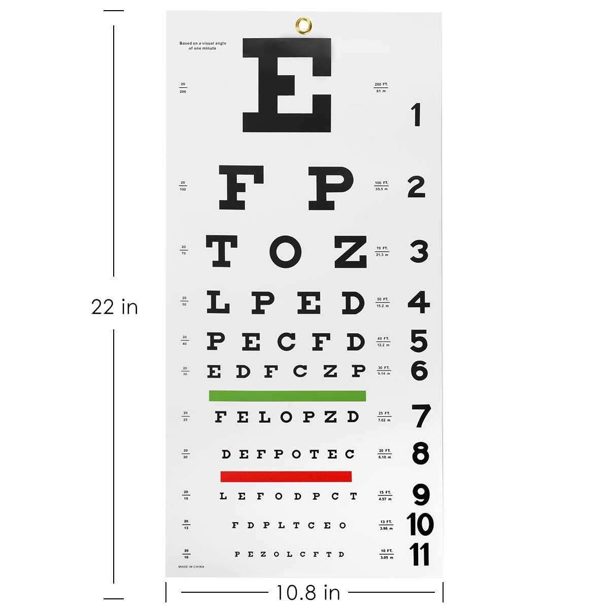 Eye Chart Snellen Eye Chart Wall Chart With Hand Pointer And Eye Occluder For Eye Medical Exams 3 Piece Set Soikoi Amazon au Stationery Office Products