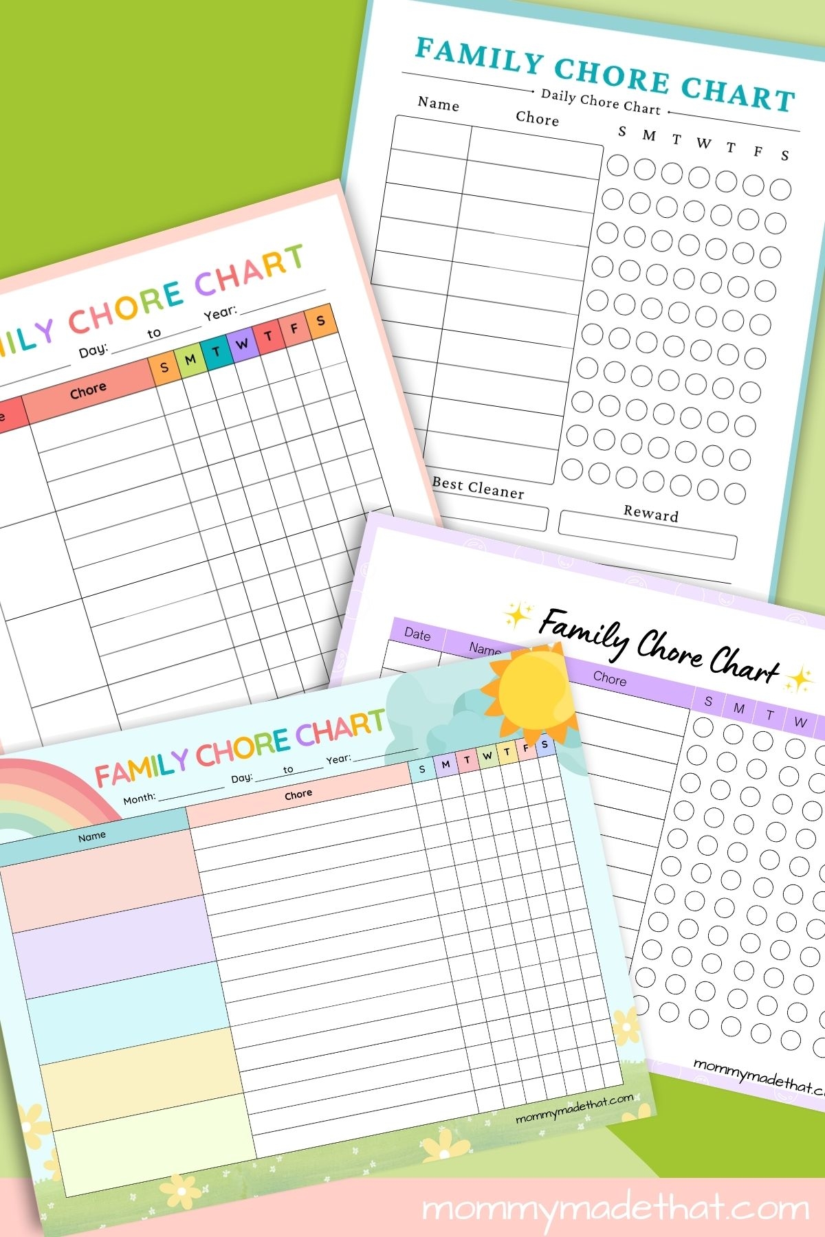 Family Responsibility Chart Printable