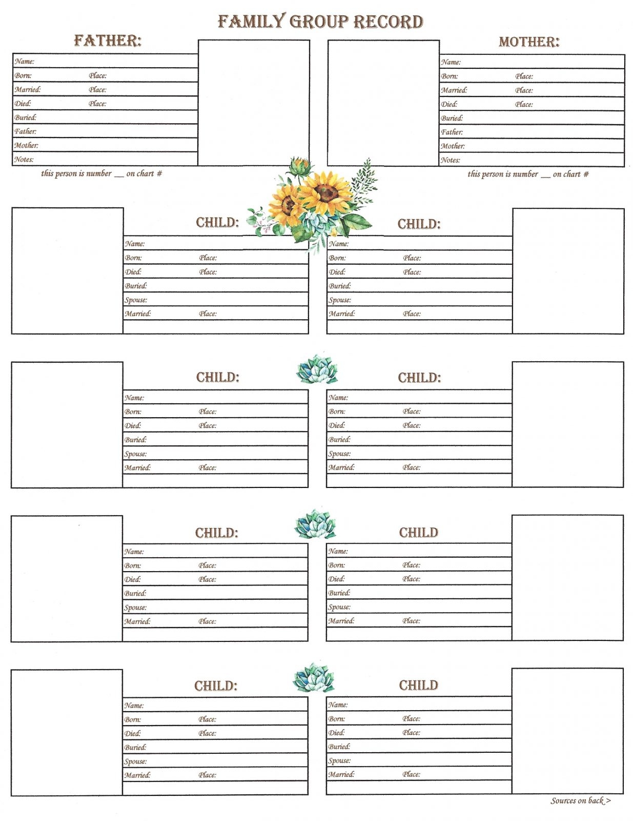 Family Downloadable Family Group Chart 2 Scrapbook Your Family Tree Family Downloadable Family Group Chart 2 Scrapbook Your Family Tree