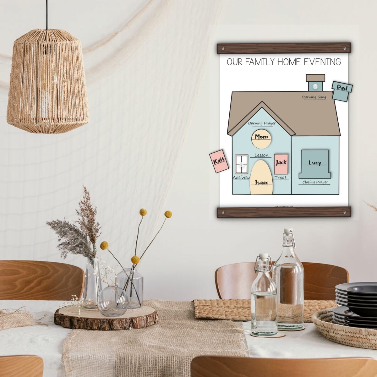 Printable Family Home Evening Chart Printable Family Home Evening Chart