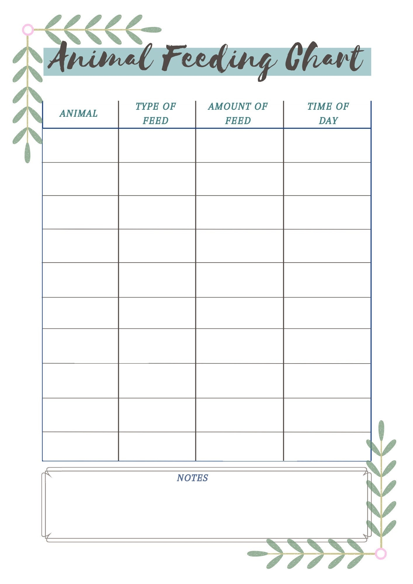 Feeding Schedule Template Pet Feeding Tracker Feeding Schedule Pet Animal Feeding Schedule Chart Printable Pet