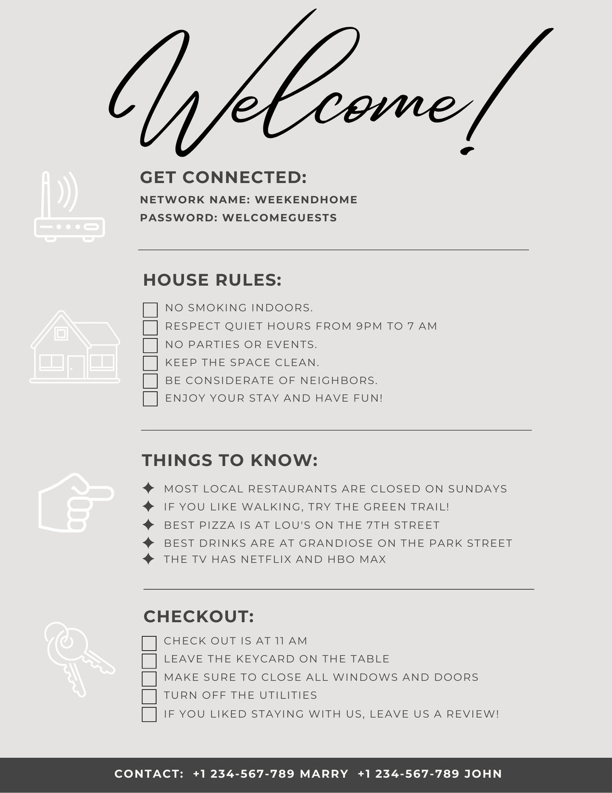 Free And Customizable House Rules Templates