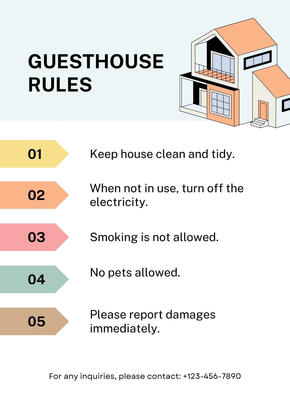 Free House Rules Chart Printable