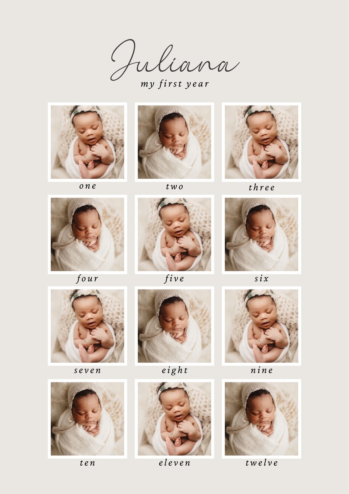 Printable Milestone Chart For Babies