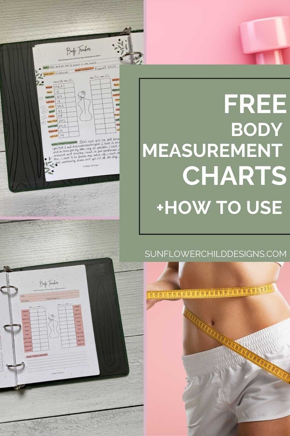 Free Body Measurement Chart Florals Or Pink Sunflower Child Designs