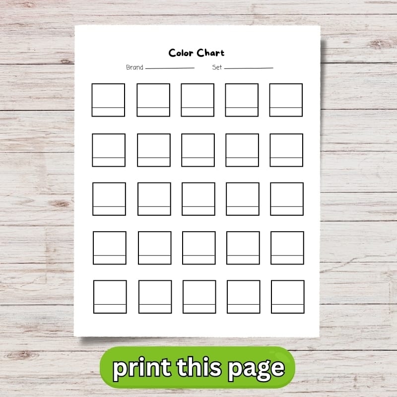 Free Color Chart Swatch Templates To Print DIY Coloring Artistry