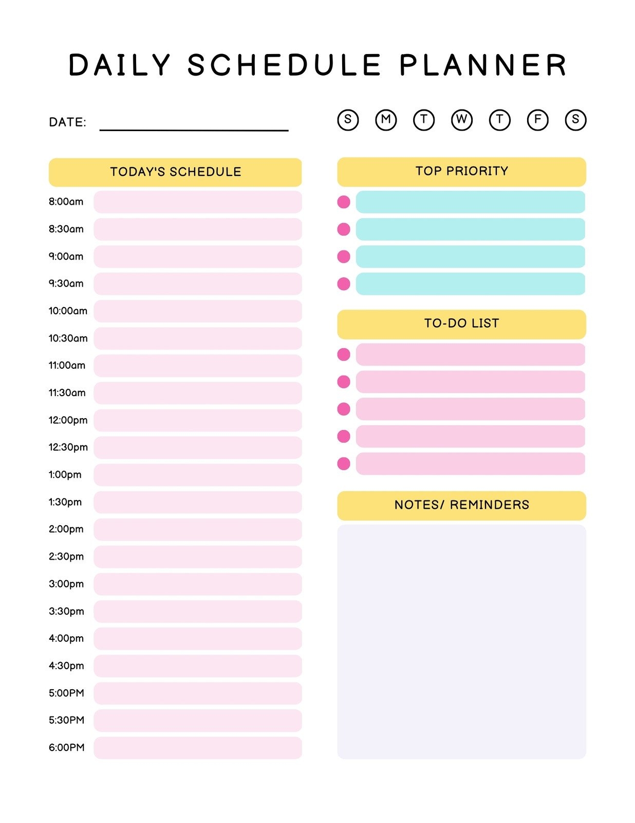 Free Daily Planner Templates To Customize Canva Free Daily Planner Templates To Customize Canva