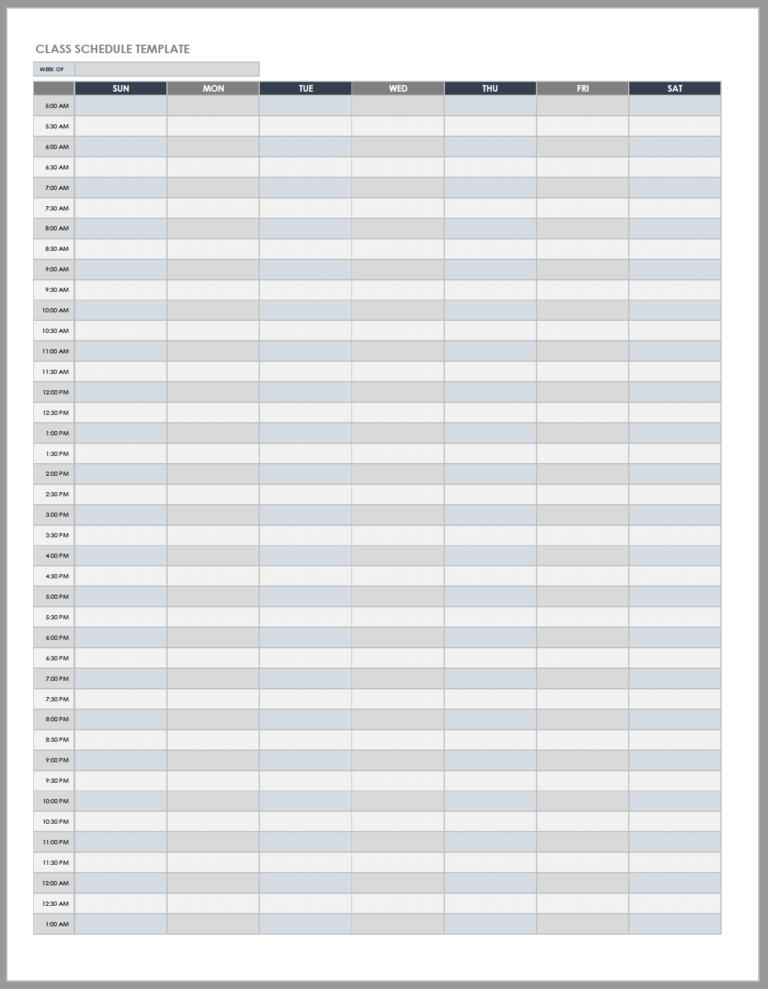 Free Daily Work Schedule Templates Smartsheet