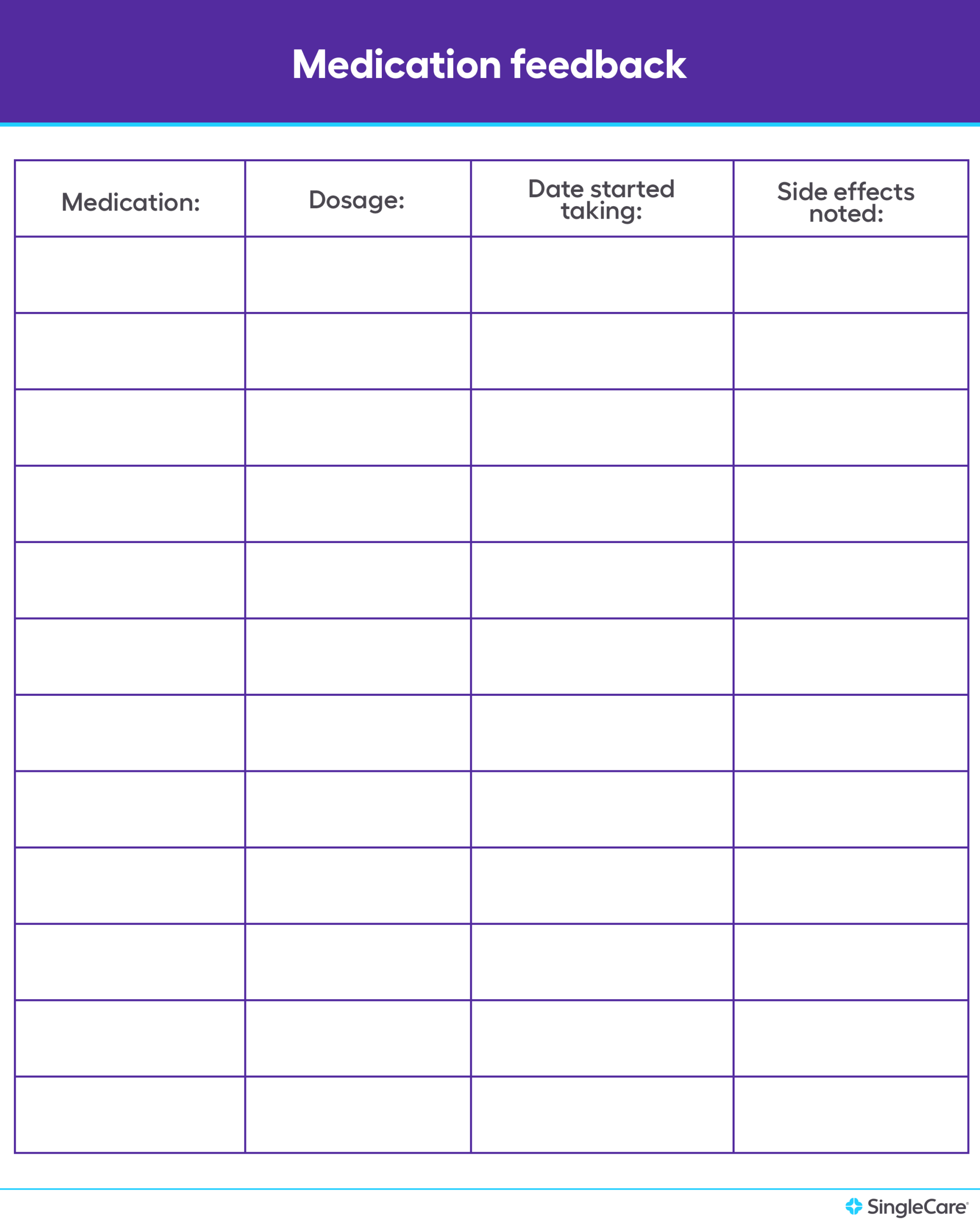 Free Medication List Templates For Patients And Caregivers Free Medication List Templates For Patients And Caregivers