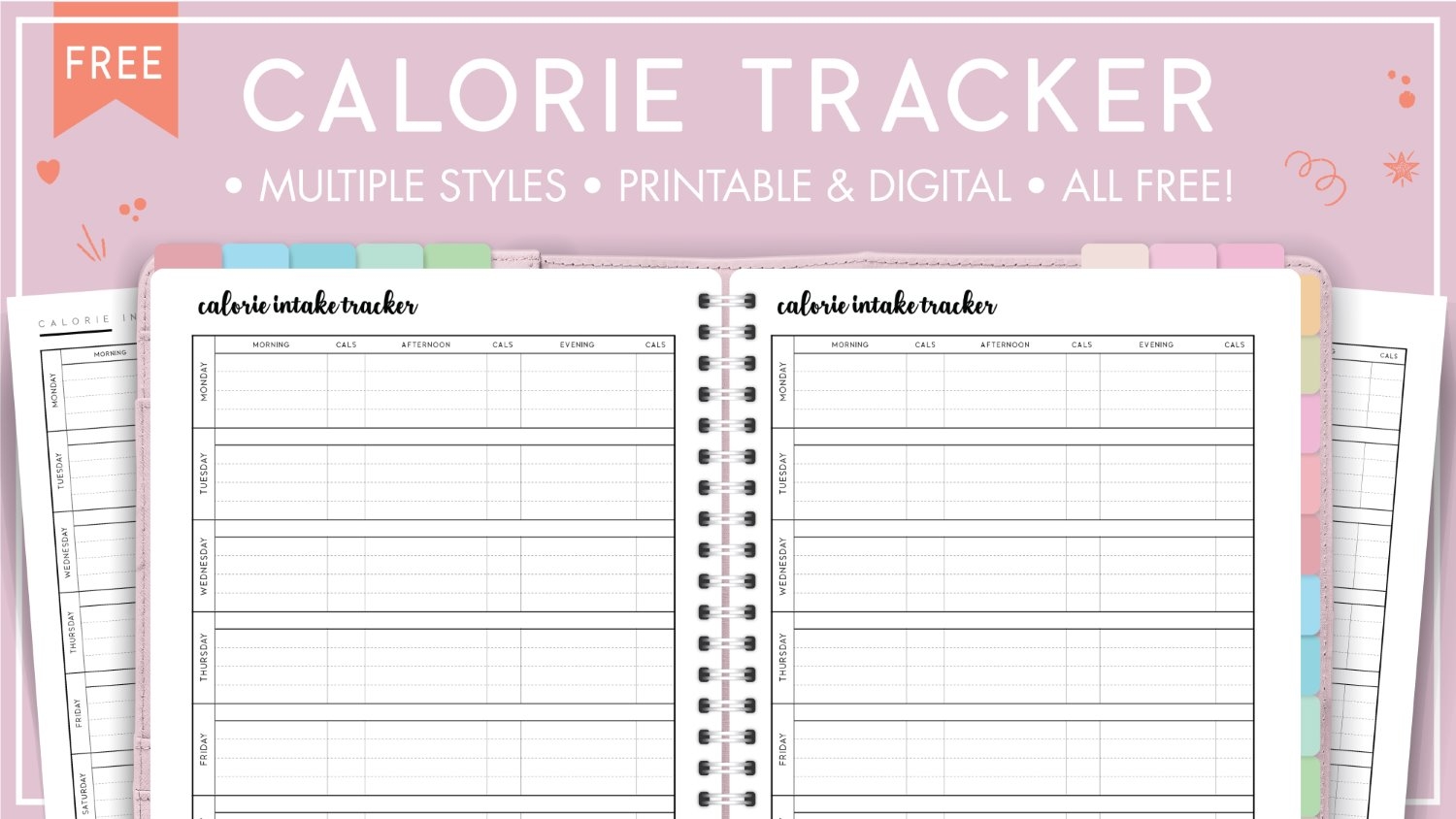 Free Printable Calorie Tracker World Of Printables