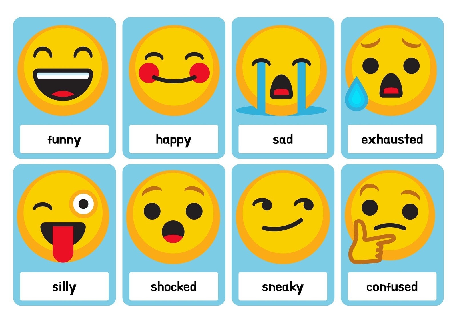 Free Printable Custom Emotions Flashcard Templates Canva Free Printable Custom Emotions Flashcard Templates Canva
