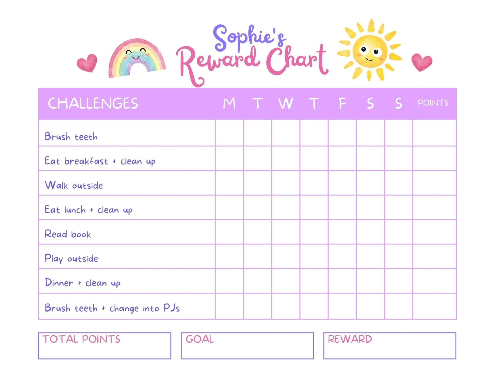 Printable Sticker Charts Free