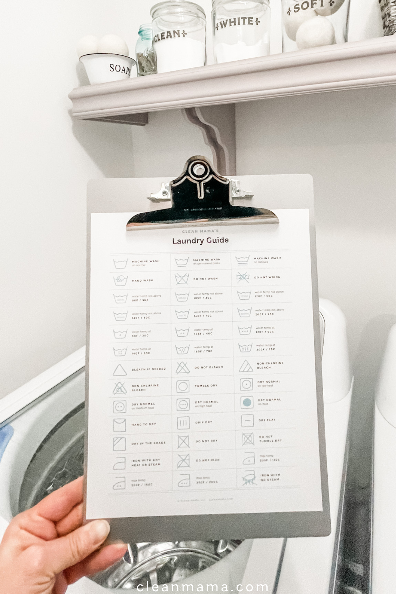 Free Printable Laundry Guide Clean Mama