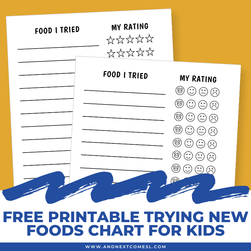 Free Printable Food Chart For Kids