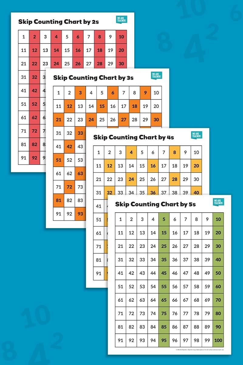 Count By 2 Free Printable Chart