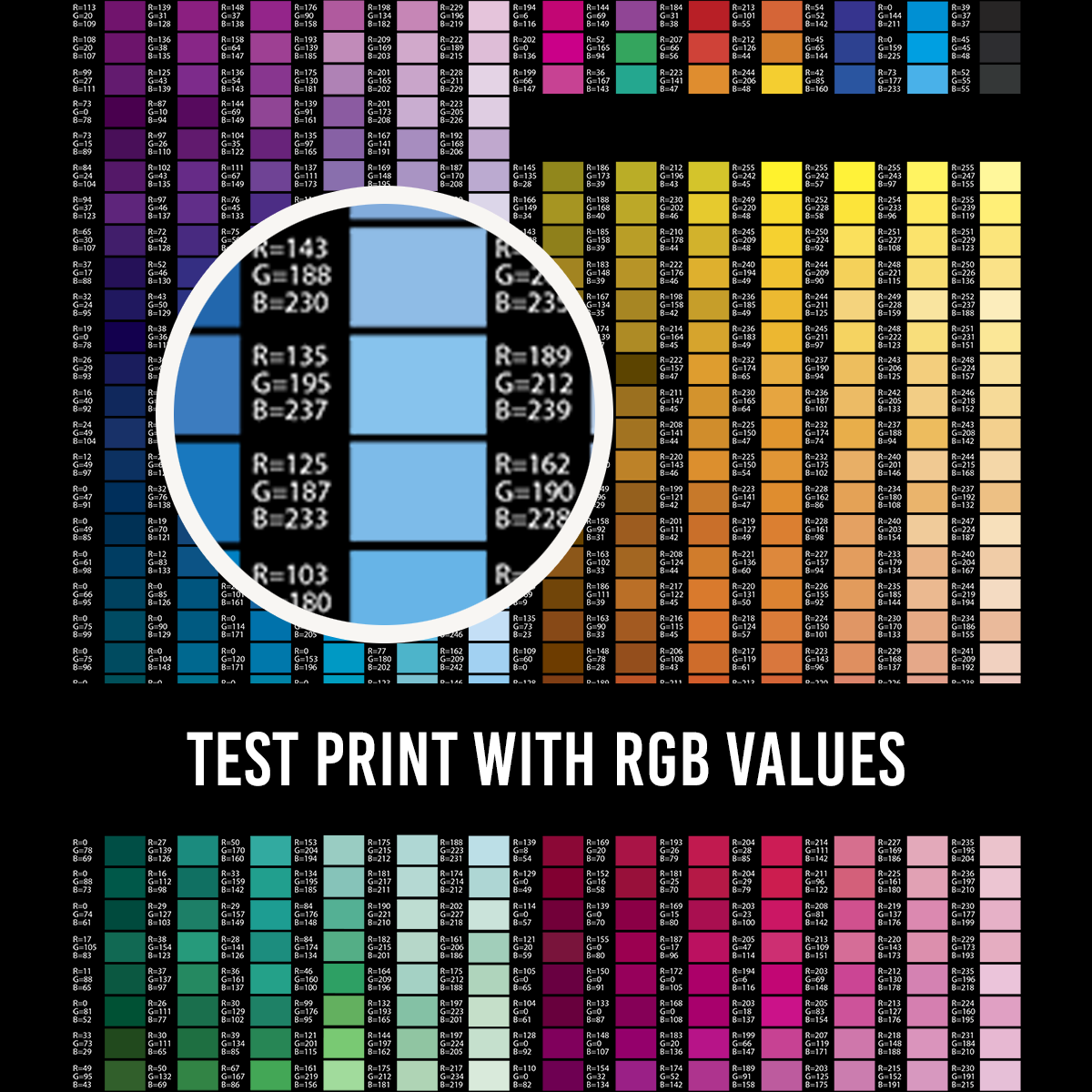 Printable Color Match Chart Photoshop