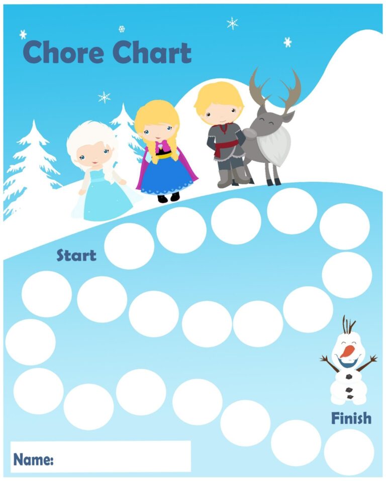 Frozen Sticker Charts 10 Free PDF Printables Printablee