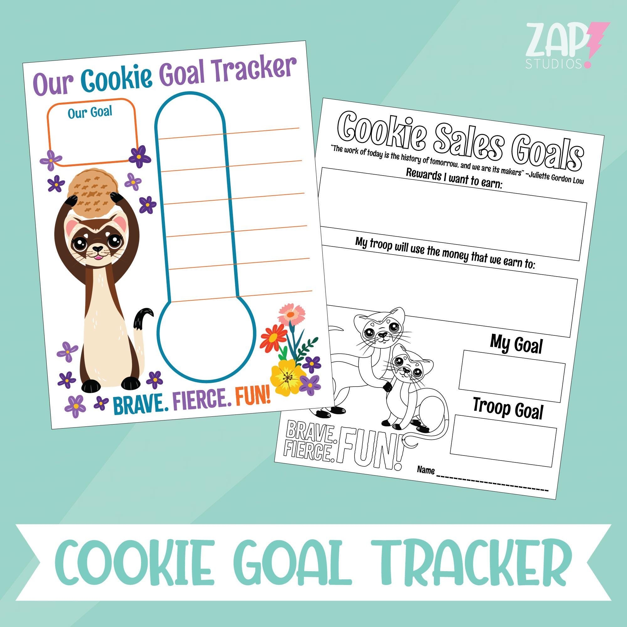 Girl Scout Cookie Goal Poster Worksheet 2026 Ferret Theme digital Download Etsy Girl Scout Cookie Goal Poster Worksheet 2026 Ferret Theme digital Download Etsy