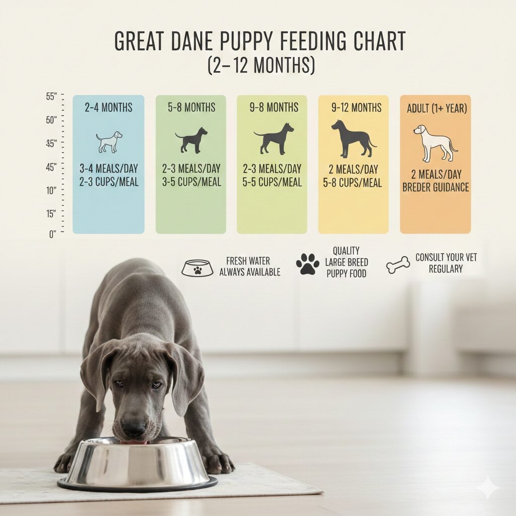Great Dane Feeding Chart By Weight How Much To Feed