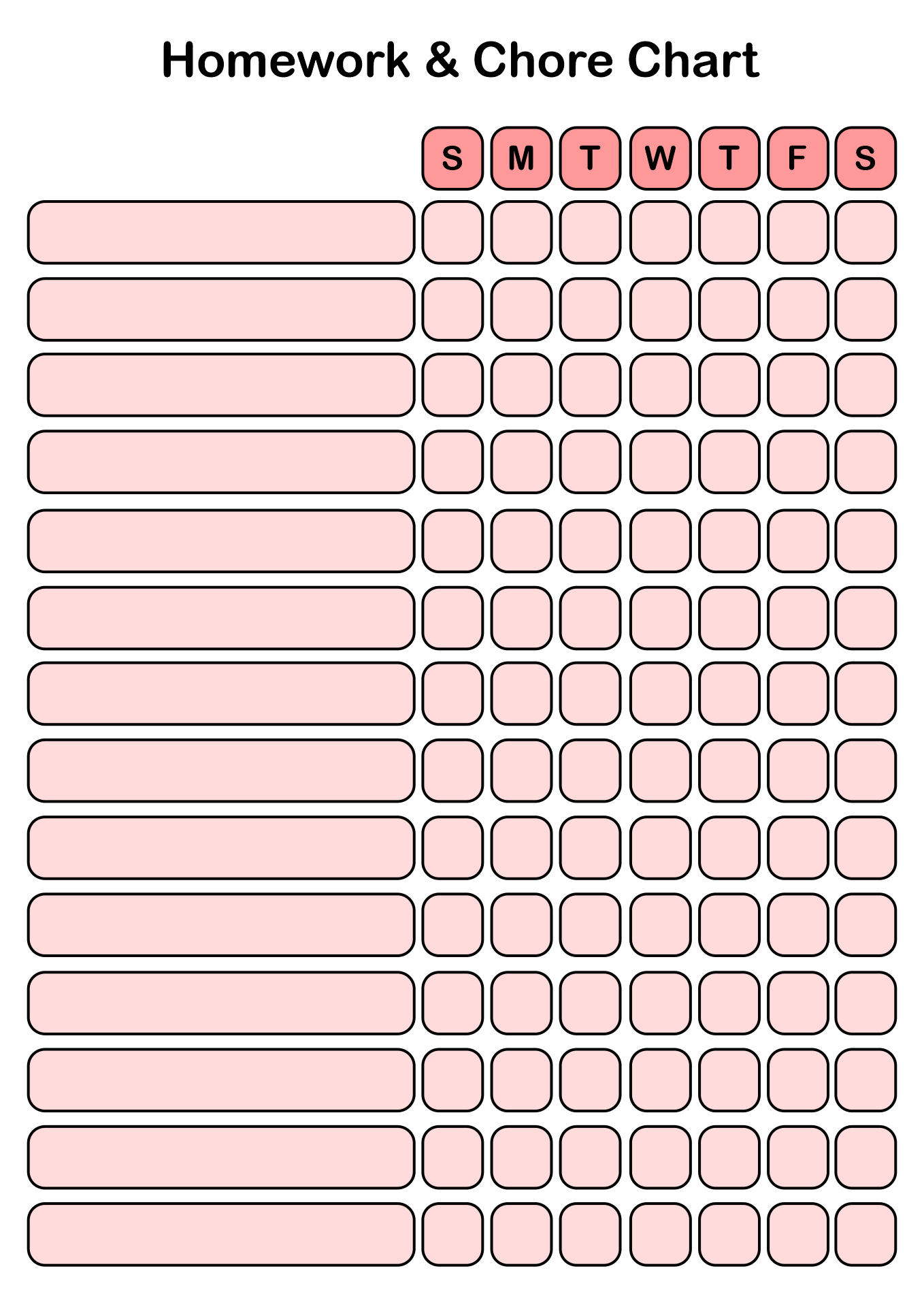 Homework Charts Track 10 Free PDF Printables Printablee